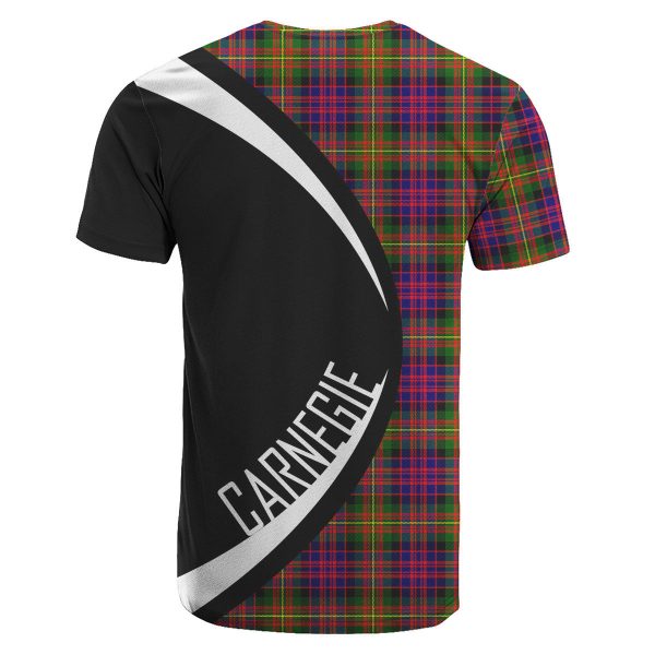 Carnegie Modern Tartan Crest T-shirt - Circle Style Fashion - Image 2