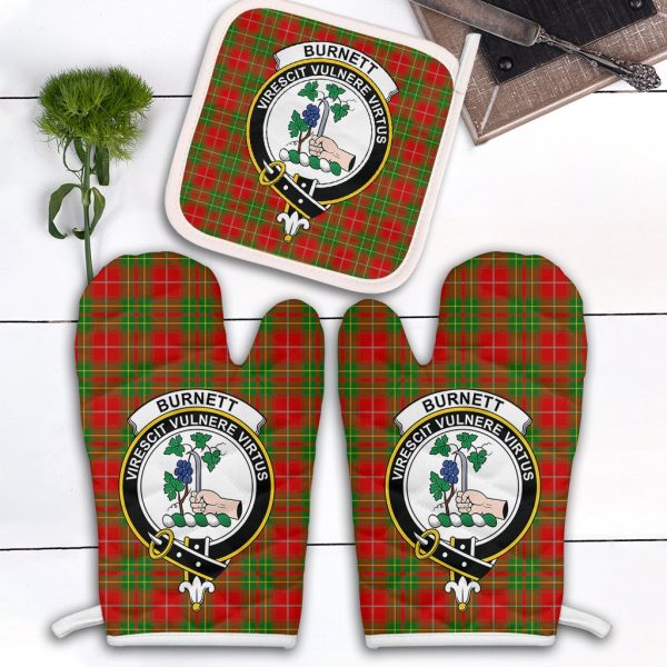 Burnett Ancient Tartan Crest Oven Mitt And Pot Holder (2 Oven Mitts + 1 Pot Holder) Online Hot Sale