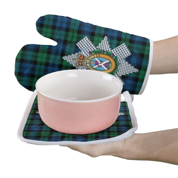 Blackwatch Ancient Tartan Crest Oven Mitt And Pot Holder (2 Oven Mitts + 1 Pot Holder) For Discount - Image 2