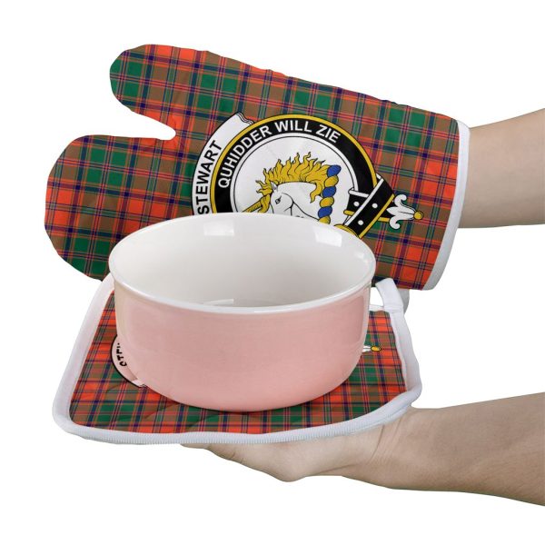 Stewart Of Appin Ancient Tartan Crest Oven Mitt And Pot Holder (2 Oven Mitts + 1 Pot Holder) Cheap - Image 2