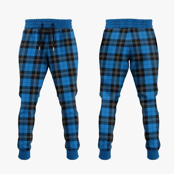 Ramsay Blue Ancient Tartan Crest Jogger Sweatpants Fashion - Image 2