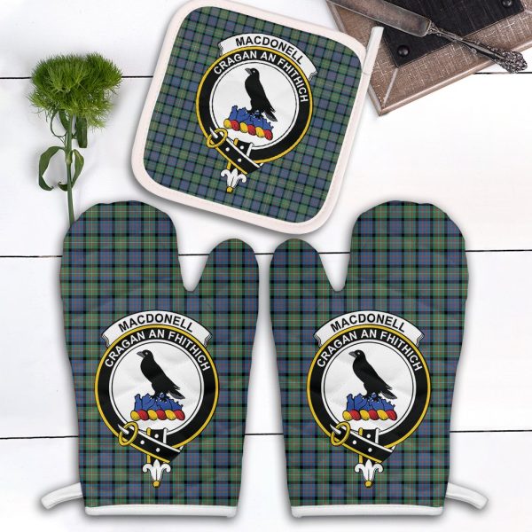 MacDonnell Of Glengarry Ancient Tartan Crest Oven Mitt And Pot Holder (2 Oven Mitts + 1 Pot Holder) Online Sale