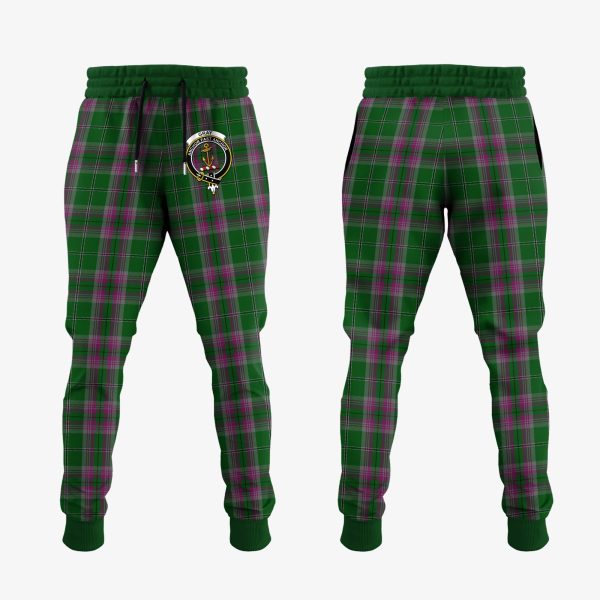 Gray Hunting Tartan Crest Jogger Sweatpants Cheap