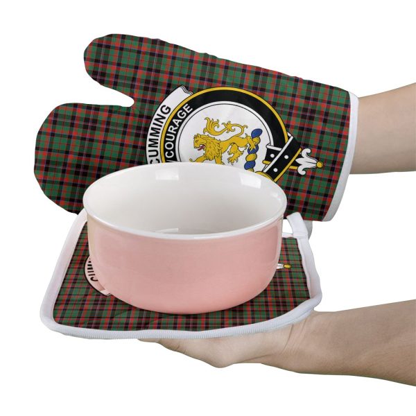 Cumming Hunting Ancient Tartan Crest Oven Mitt And Pot Holder (2 Oven Mitts + 1 Pot Holder) For Cheap - Image 2
