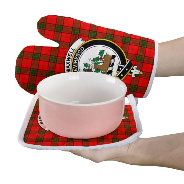 Maxwell Modern Tartan Crest Oven Mitt And Pot Holder (2 Oven Mitts + 1 Pot Holder) Online Sale - Image 2