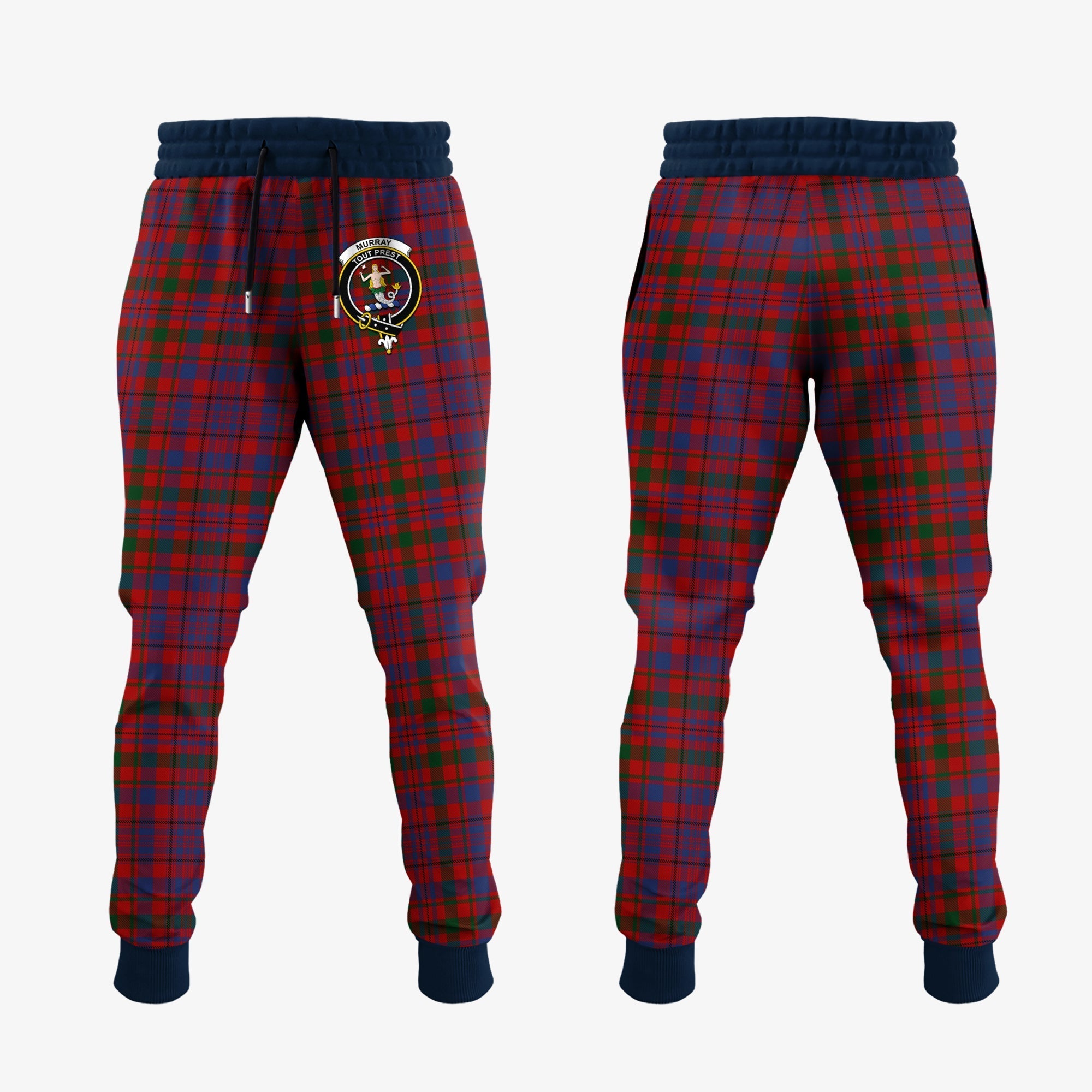 Murray Of Tullibardine Tartan Crest Jogger Sweatpants For Sale