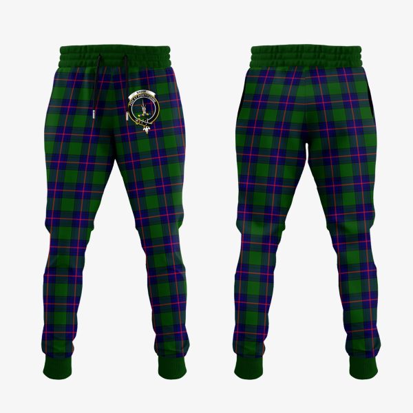 Shaw Modern Tartan Crest Jogger Sweatpants Hot on Sale