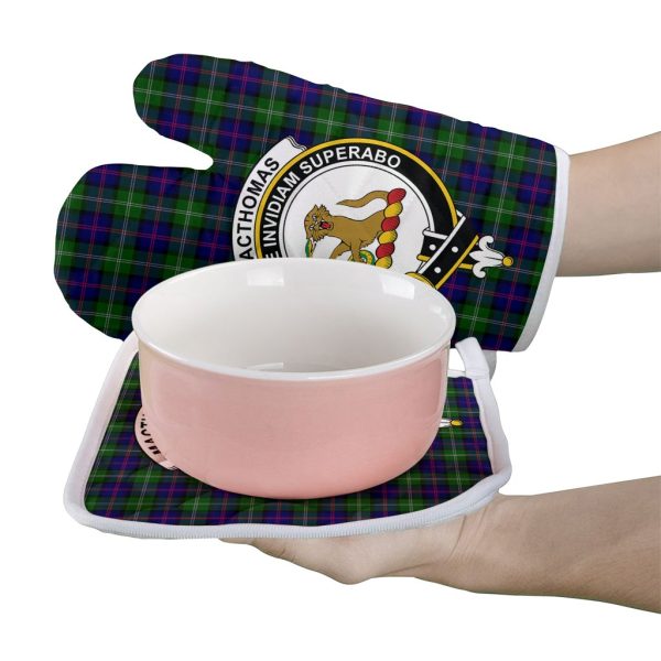 MacThomas Modern Tartan Crest Oven Mitt And Pot Holder (2 Oven Mitts + 1 Pot Holder) Online now - Image 2