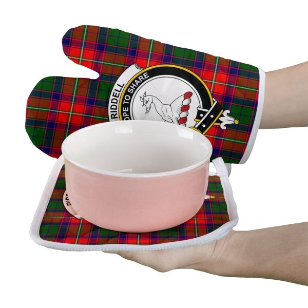 Riddell Tartan Crest Oven Mitt And Pot Holder (2 Oven Mitts + 1 Pot Holder) Discount - Image 2