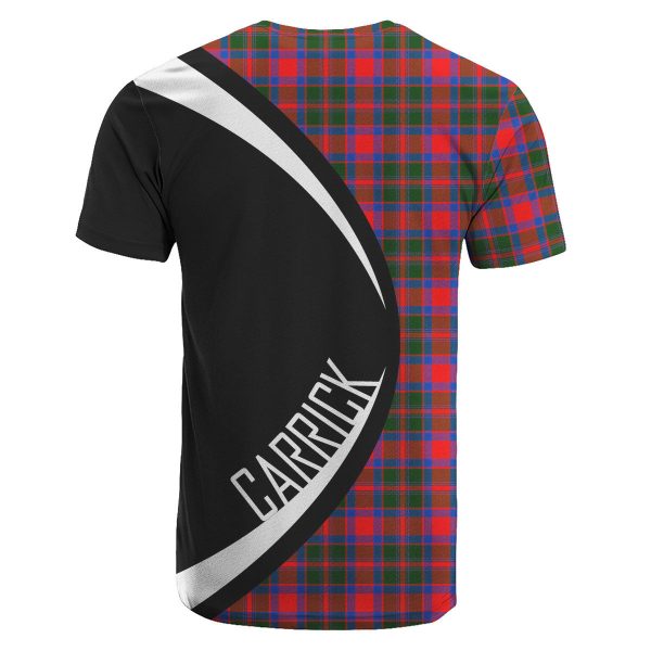 Carrick District Tartan Crest T-shirt - Circle Style Online Sale - Image 2