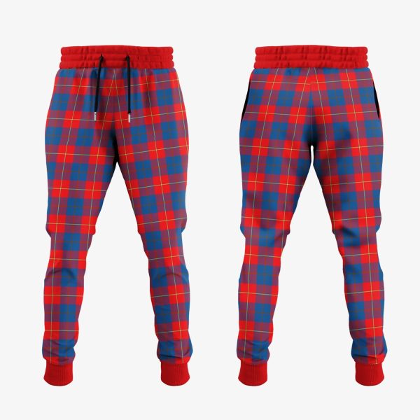 Galloway Red Tartan Crest Jogger Sweatpants Discount - Image 2