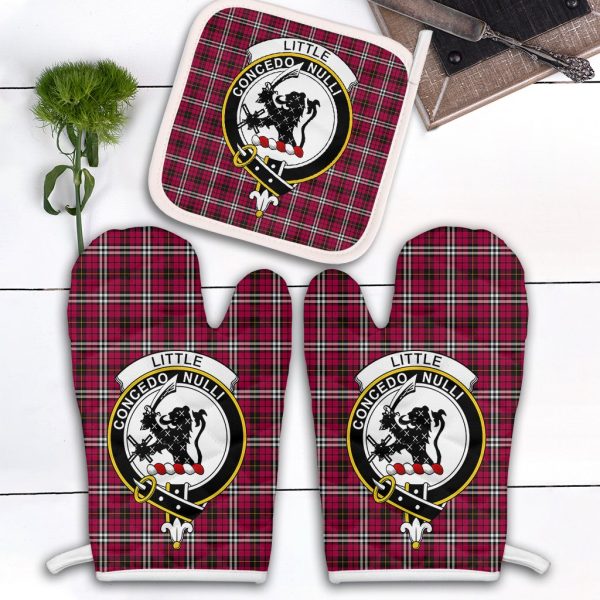 Little Tartan Crest Oven Mitt And Pot Holder (2 Oven Mitts + 1 Pot Holder) Online Sale
