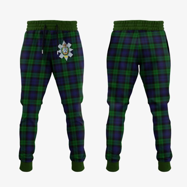 Black Watch Tartan Crest Jogger Sweatpants Sale