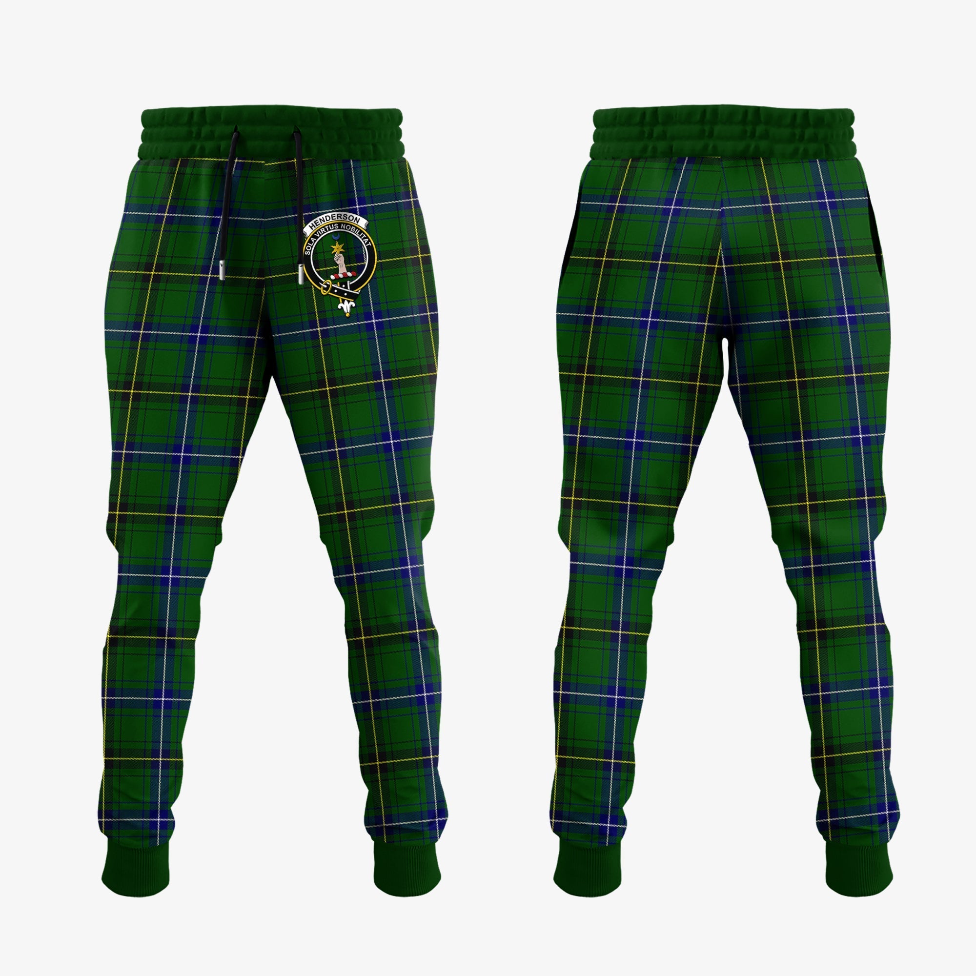 Henderson Modern Tartan Crest Jogger Sweatpants Fashion