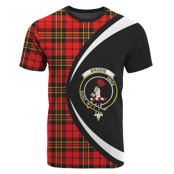 Brodie Modern Tartan Crest T-shirt - Circle Style Online Hot Sale