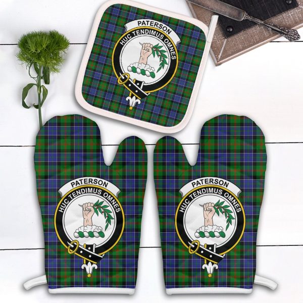 Paterson Tartan Crest Oven Mitt And Pot Holder (2 Oven Mitts + 1 Pot Holder) Discount