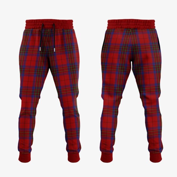 Leslie Red Tartan Crest Jogger Sweatpants Online Sale - Image 2
