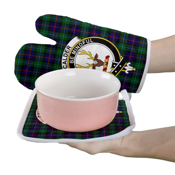 Calder Modern Tartan Crest Oven Mitt And Pot Holder (2 Oven Mitts + 1 Pot Holder) Hot on Sale - Image 2
