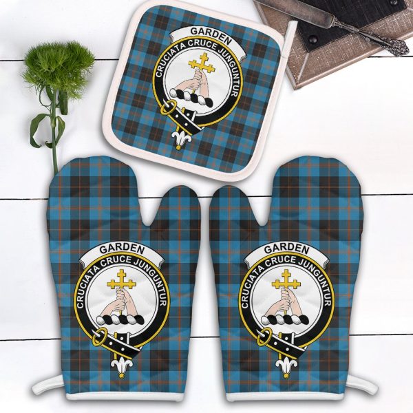 Garden Tartan Crest Oven Mitt And Pot Holder (2 Oven Mitts + 1 Pot Holder) Discount