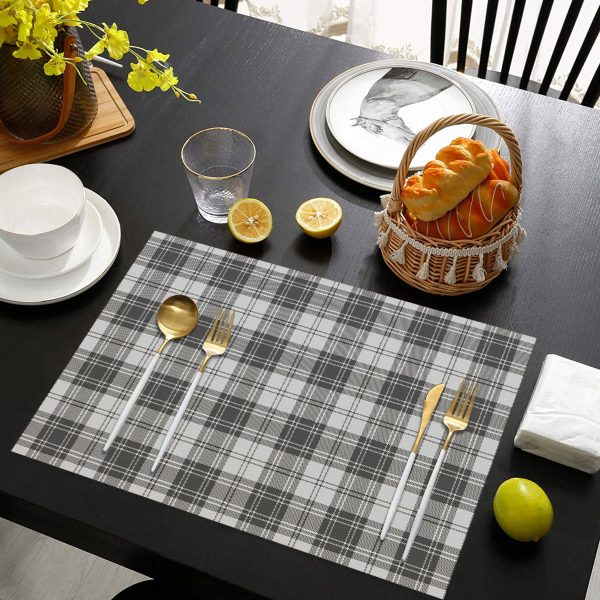 Douglas Grey Modern Tartan Placemat Supply - Image 3