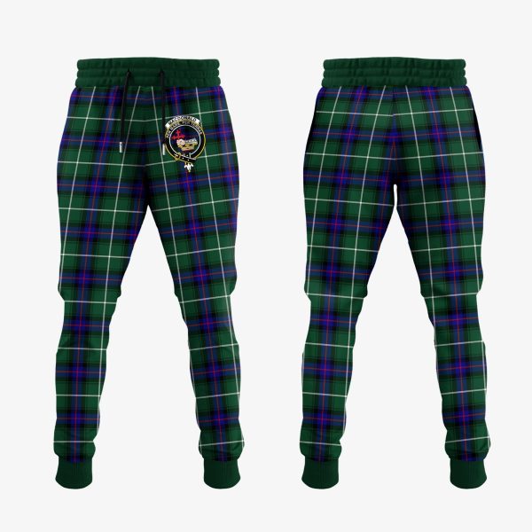 MacDonald Of The Isles Hunting Modern Tartan Crest Jogger Sweatpants For Discount