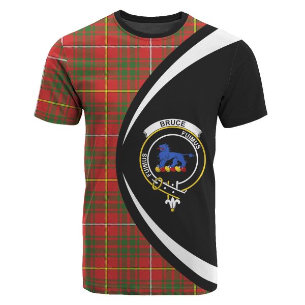 Bruce Modern Tartan Crest T-shirt - Circle Style For Discount