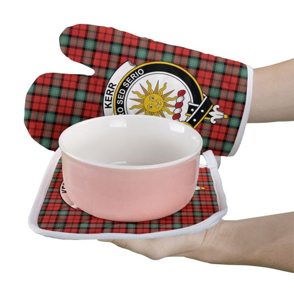 Kerr Ancient Tartan Crest Oven Mitt And Pot Holder (2 Oven Mitts + 1 Pot Holder) Hot on Sale - Image 2