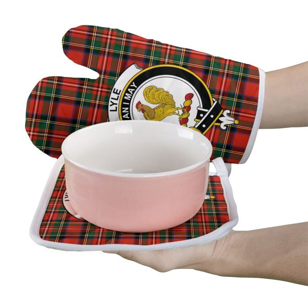 Lyle Tartan Crest Oven Mitt And Pot Holder (2 Oven Mitts + 1 Pot Holder) Hot on Sale - Image 2