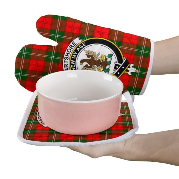 Gartshore Tartan Crest Oven Mitt And Pot Holder (2 Oven Mitts + 1 Pot Holder) For Discount - Image 2