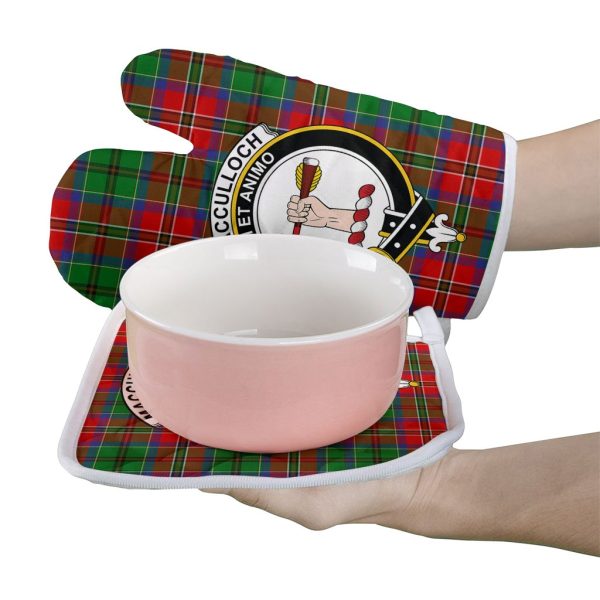MacCulloch Tartan Crest Oven Mitt And Pot Holder (2 Oven Mitts + 1 Pot Holder) Supply - Image 2