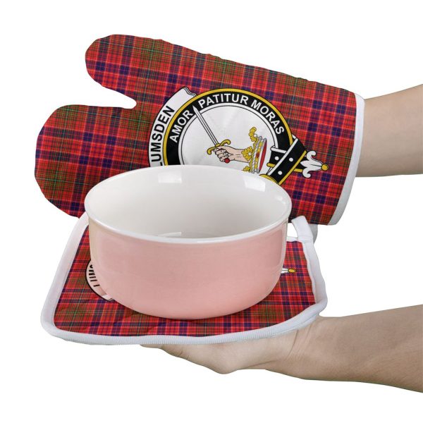 Lumsden Modern Tartan Crest Oven Mitt And Pot Holder (2 Oven Mitts + 1 Pot Holder) Fashion - Image 2