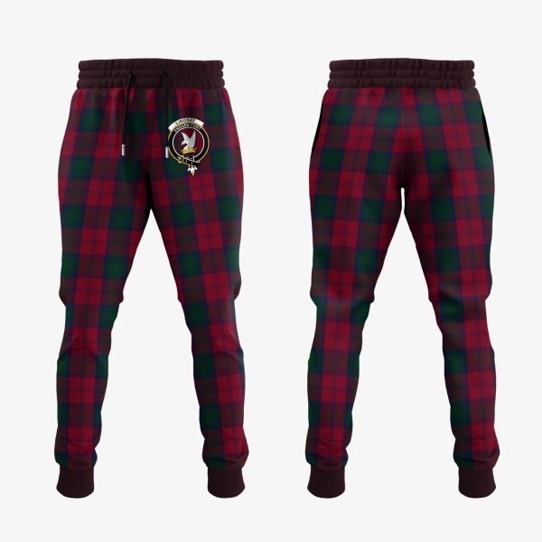 Lindsay Tartan Crest Jogger Sweatpants For Sale