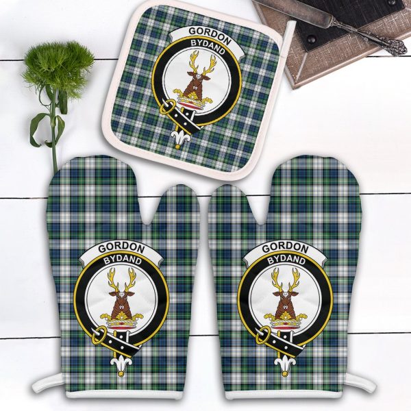 Gordon Dress Ancient Tartan Crest Oven Mitt And Pot Holder (2 Oven Mitts + 1 Pot Holder) Online