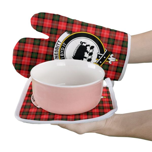 Nesbitt Modern Tartan Crest Oven Mitt And Pot Holder (2 Oven Mitts + 1 Pot Holder) Discount - Image 2