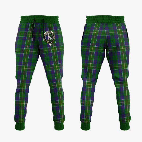 Hunter Of Hunterston Tartan Crest Jogger Sweatpants Hot on Sale