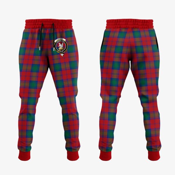 Lindsay Modern Tartan Crest Jogger Sweatpants Supply