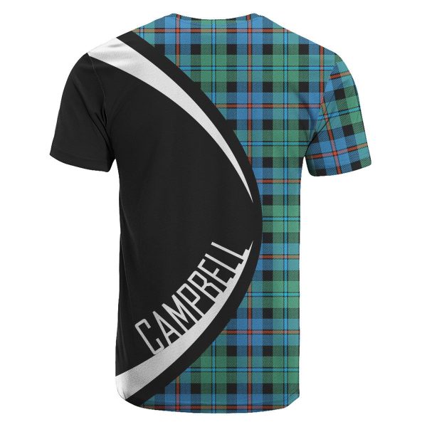 Campbell of Cawdor Ancient Tartan Crest T-shirt - Circle Style on Sale - Image 2