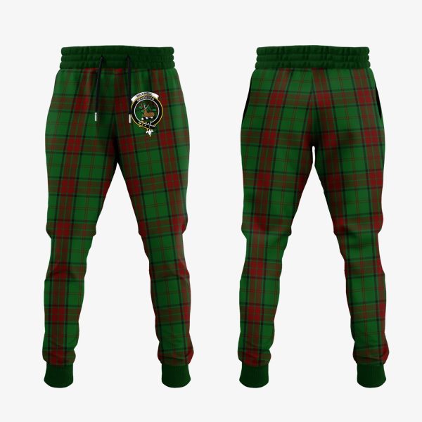 Maxwell Hunting Tartan Crest Jogger Sweatpants Fashion