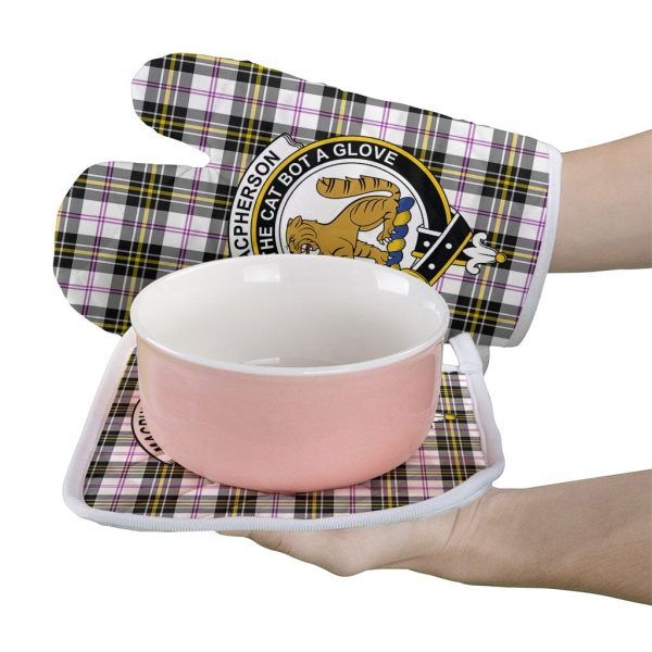 MacPherson Dress Modern Tartan Crest Oven Mitt And Pot Holder (2 Oven Mitts + 1 Pot Holder) on Sale - Image 2