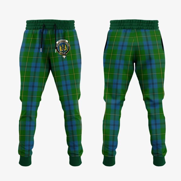 Johnston Tartan Crest Jogger Sweatpants Online Hot Sale