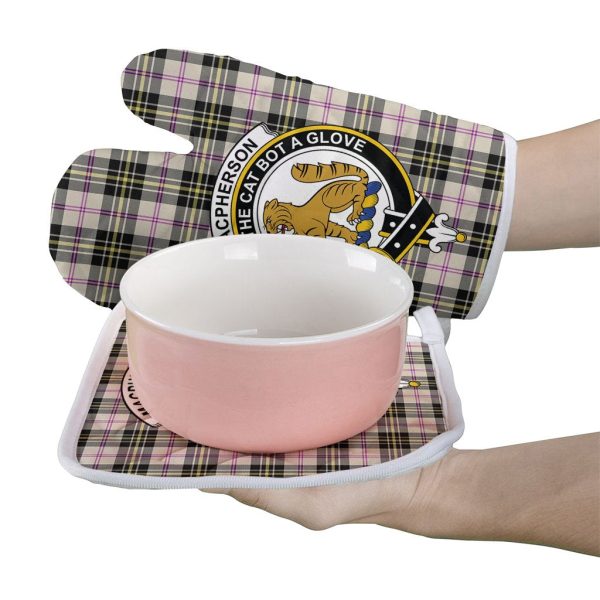 MacPherson Dress Ancient Tartan Crest Oven Mitt And Pot Holder (2 Oven Mitts + 1 Pot Holder) For Discount - Image 2