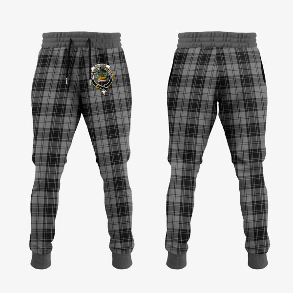 Douglas Grey Tartan Crest Jogger Sweatpants Online