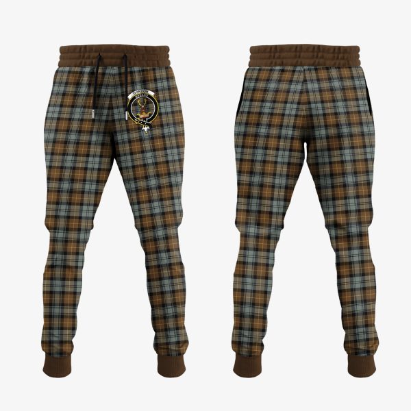 Gordon Weathered Tartan Crest Jogger Sweatpants on Sale