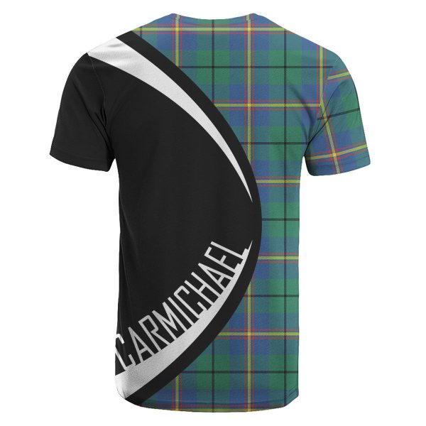 Carmichael Ancient Tartan Crest T-shirt - Circle Style Online now - Image 2