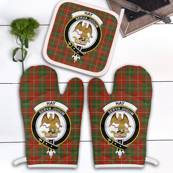 Hay Ancient Tartan Crest Oven Mitt And Pot Holder (2 Oven Mitts + 1 Pot Holder) Online Hot Sale