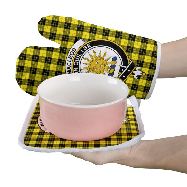 MacLeod Of Lewis Modern Tartan Crest Oven Mitt And Pot Holder (2 Oven Mitts + 1 Pot Holder) Fashion - Image 2