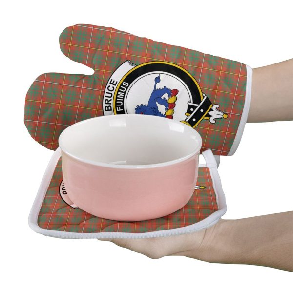 Bruce Ancient Tartan Crest Oven Mitt And Pot Holder (2 Oven Mitts + 1 Pot Holder) Discount - Image 2