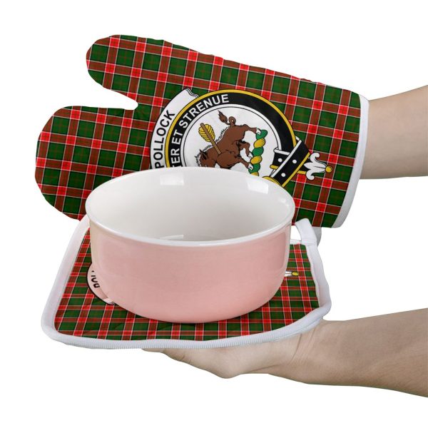 Pollock Modern Tartan Crest Oven Mitt And Pot Holder (2 Oven Mitts + 1 Pot Holder) Online Sale - Image 2