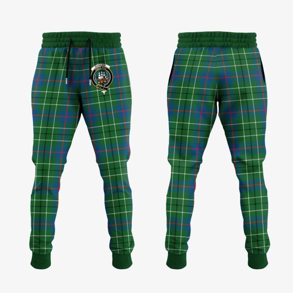 Duncan Ancient Tartan Crest Jogger Sweatpants Fashion