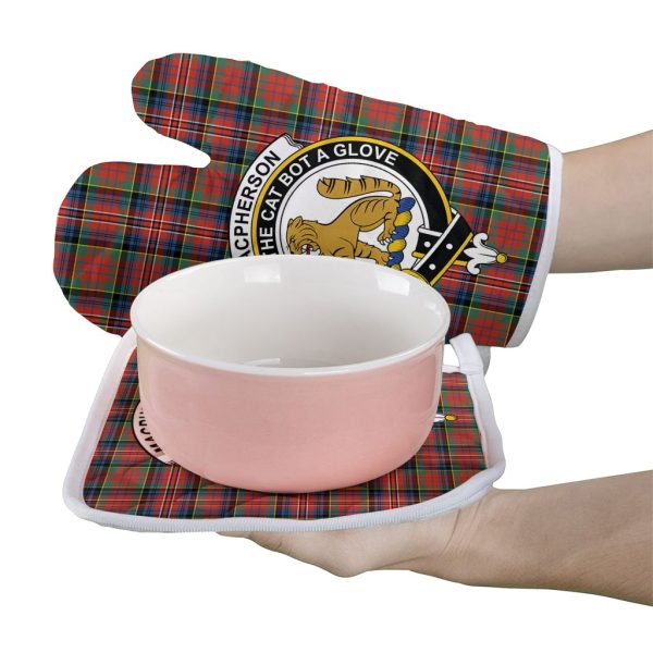 MacPherson Ancient Tartan Crest Oven Mitt And Pot Holder (2 Oven Mitts + 1 Pot Holder) Sale - Image 2